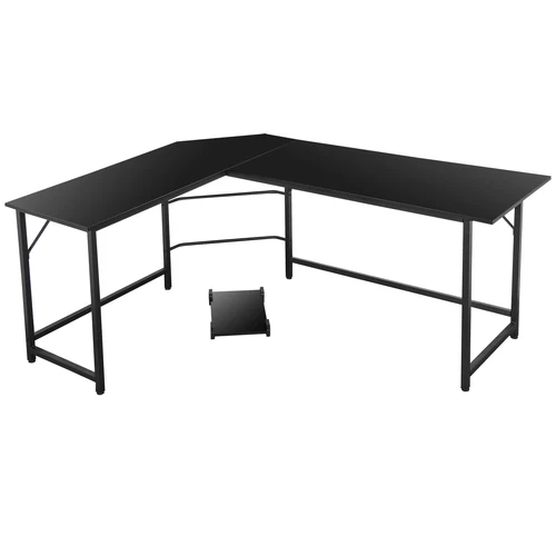  66" L-Shaped Desk Computer Gaming Desk Laptop Table Corner Workstation Office - Picture 4 of 19