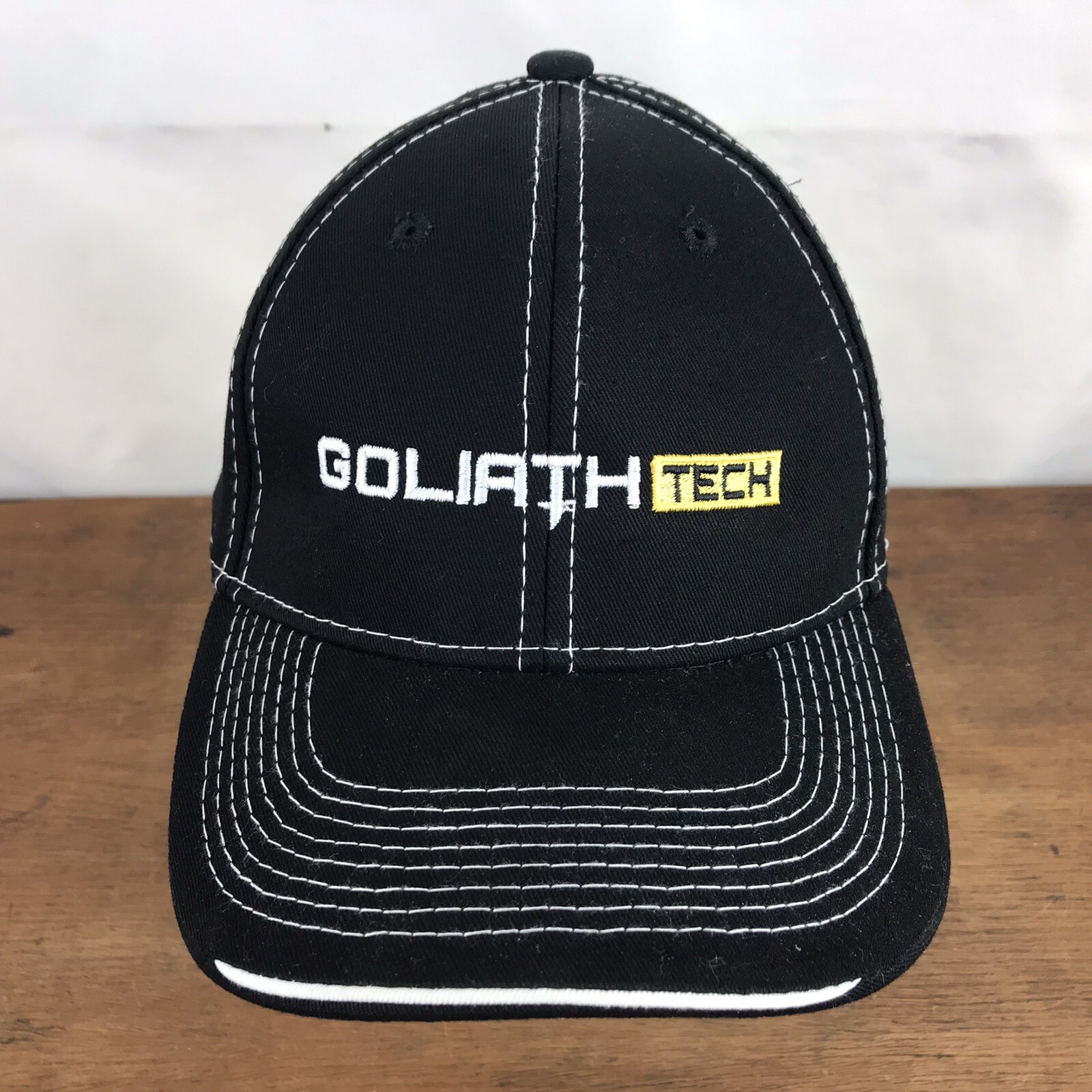 Goliath Tech Black Cotton Strapback Baseball Cap … - image 2