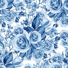 Cut & Stick, Self Adhesive Stickers, Furniture, Wall Decal, 59 Blue Rose Pattern