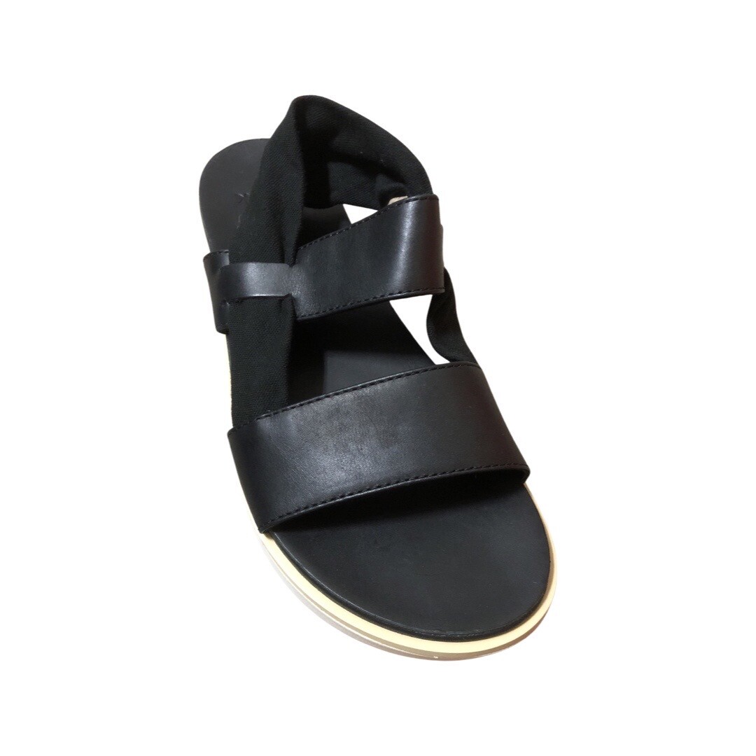 Sanuk Women's Cosmic Sutra Sling LX Black Leather Sandals