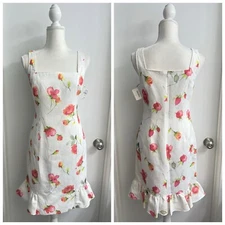 NWT RICKIE FREEMAN BY TERI JON Women's 4 A-Line Rose Square-Neck Jacquard Dress