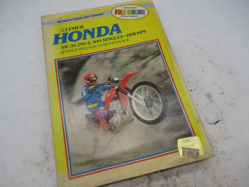 Libro manual de reparación de servicio individual Honda Clymer 1978-1979 XR/XL250 y 500 Foto 2 de 3