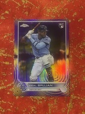 2022 Chrome Sonic Vidal Brujan Purple & Yellow Pulse Refractor /299 Rookie RC