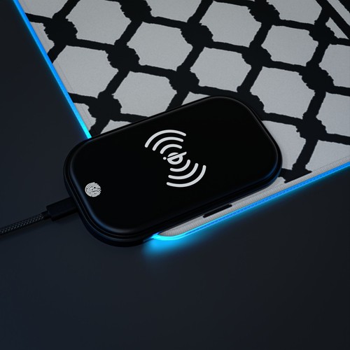 Palestinian Kuffiyeh LED Gaming Mouse Pad with Wireless Charging, RGB Lights - 第 28/43 張圖片