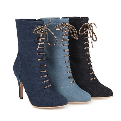 denim ankle boots uk