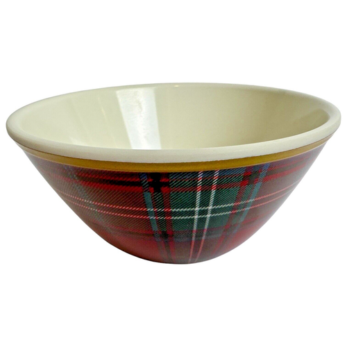 Williams Sonoma Tartan Plaid Gold Rim Plastic Soup Cereal Prep KIDS Bowl 5.5 Dia - Picture 7 of 7