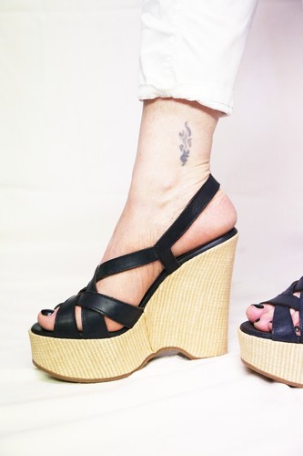 L'autre Chose sandali zeppa platform Corset Heels pelle tg 37,5 tacco 14 - Foto 18 di 24