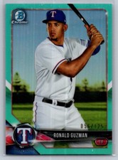 2018 Bowman Chrome Prospects Aqua Refractors BCP122 Ronald Guzman 056/125