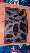 Mrs Grossmans Stickers Halloween Night Creatures Bats Owl Witch Spider 1 Sheet