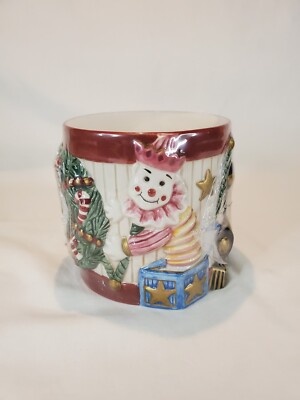 Fitz & Floyd Home Fragrance Candle Christmas TOYLAND Drum Train Bear NEW