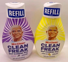 Lot of 2 Mr. Clean Clean Freak Deep Cleaning Mist Refill 16 Fl. Oz