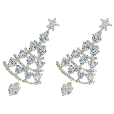 Pair Women Girls Dangle Christmas Earrings Christmas Ornament