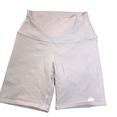 ALO Yoga Bicycle Cycling Spin Shorts White High Waist. Size Women