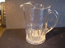 Glass water jug - Senior Service Satisfy - RARE ITEM