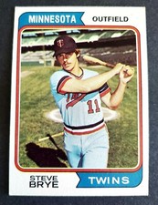 1974 TOPPS ORIGINAL BASEBALL CARD #232 STEVE BRYE MINNESOTA TWINS EXCELLENT COND