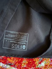 Womens FIGS Catarina One Pocket Scrub Top BLACK Size L, New without defects