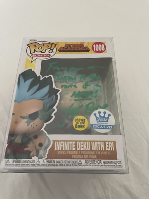 infinite deku with eri funko pop Autographed By Both + JSA authentication 
