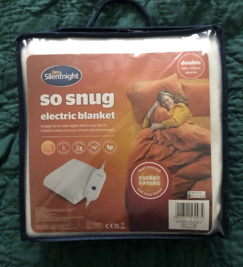 Double Silentnight so Snug Electric Blanket Heat Machine Wash