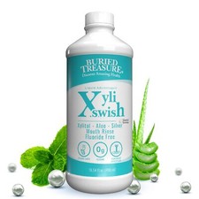 Natural Mouthwash 16oz Peppermint Nano Silver Xylitol Aloe Alcohol-Free