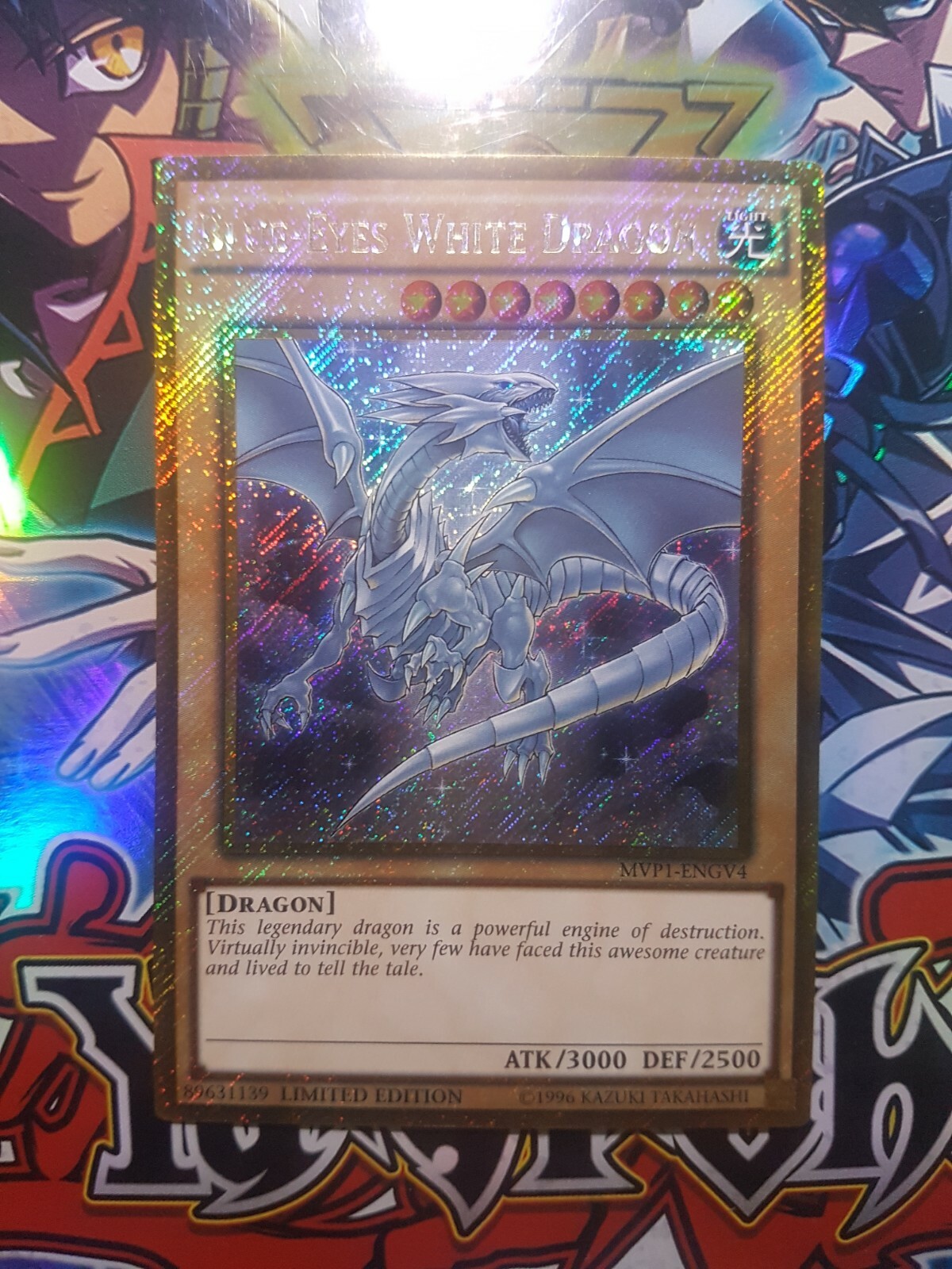 BlueEyes White Dragon MVP1ENGV4 Gold Secret Rare [Limited Ed] NM