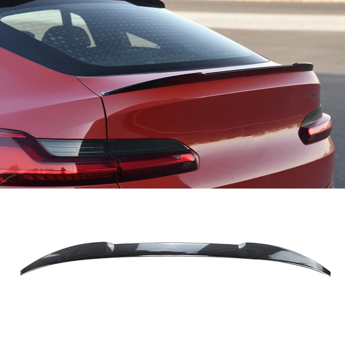 Carbon Fiber Look Rear Trunk Upper Spoiler Wing For 2019-2022 BMW X4 G02 |  eBay