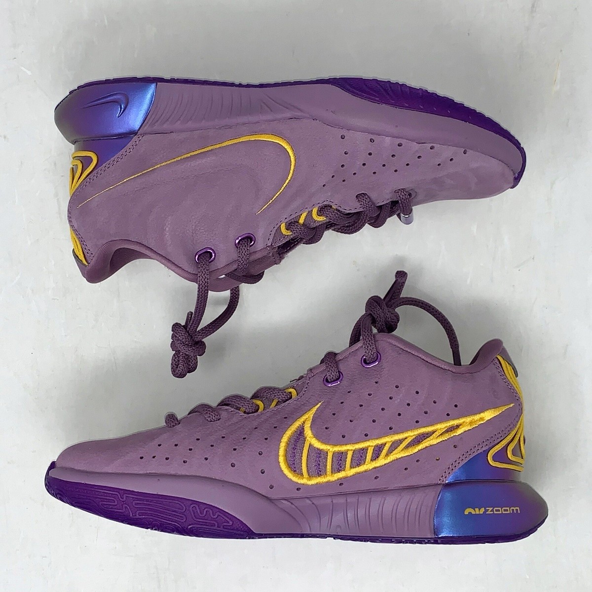 Nike Lebron 21 'LA Lakers' Purple Sneakers, Size 4.5Y / 6W