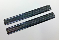 2 x CARBON FIBRE EFFECT Stickers/Decals - HIGH GLOSS DOMED GEL FINISH