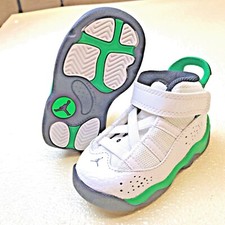 NEW TODDLER Nike Jordan 6 Rings TD White/Green 323420 131 , Sz 3.0C - 10.0C