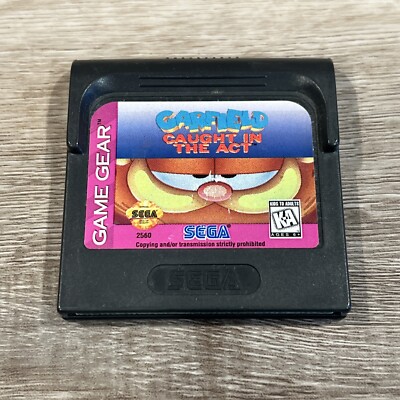 Jeu Sega Game Gear Garfield Caught In The Act + Boîtier Officiel - Très Bon état