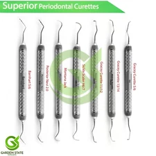 Periodontal Curette - Scalers Gingival Scaling Curettes Superior Set Of 7