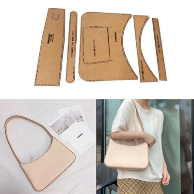 Handmade  Bag Leather Craft Women Underarm Bag Sewing Pattern Kraft Paper