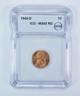 1940-D Lincoln Wheat Cent MS65 RD ICG