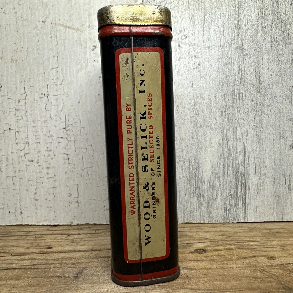 Vtg Favorite Brand Spice Tin Cream Tarter Wood & Selick New York Eagle Graphic - Image 2 of 4