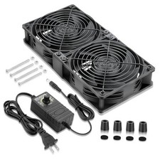 2 x 120mm Computer Fan with AC Plug 110V 120V 220V 240V for Server 12038 X 2