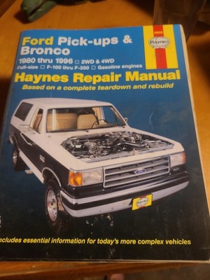 Ford Pick-ups & Bronco Haynes Repair Manual 1980-1996 Automotive DIY