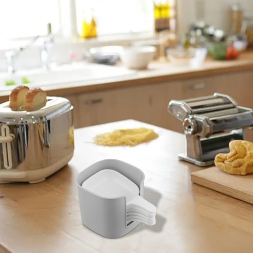 White Dishes with Handles and Storage Rack Perfect for Dipping Set of 6 - Picture 7 of 23