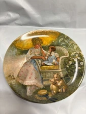 Cora’s Garden Party Collector Plate Richard Zolan 1982,  Includes COA