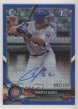 2018 Bowman Chrome Prospect HTA Blue Mojo Refractor 2/150 Charcer Burks Auto 0f6