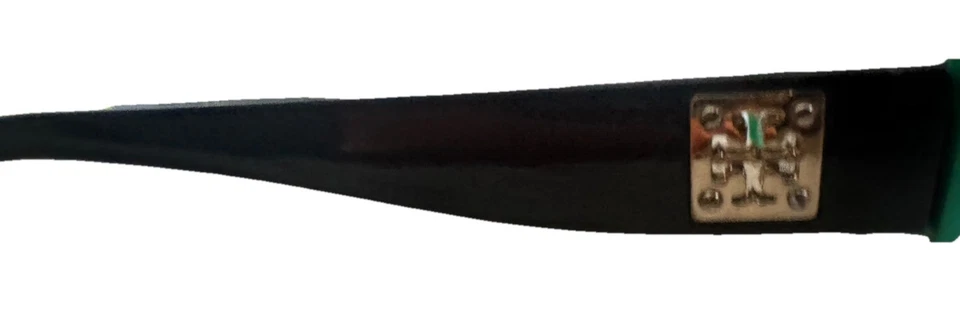 Gafas de sol polarizadas de gran tamaño Tory Burch TY7036 negras/amarillas/verdes + estuche Foto 2 de 4