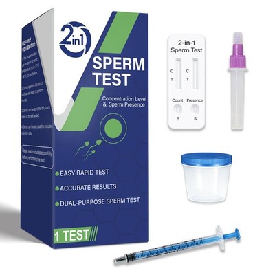 Sperm Check 2-in-1 at-Home Male Fertility Test   Easy 1 Count (Pack of 1), W