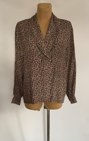 Women Jacques Britt Shirt Brown Silk 40 / L / 48