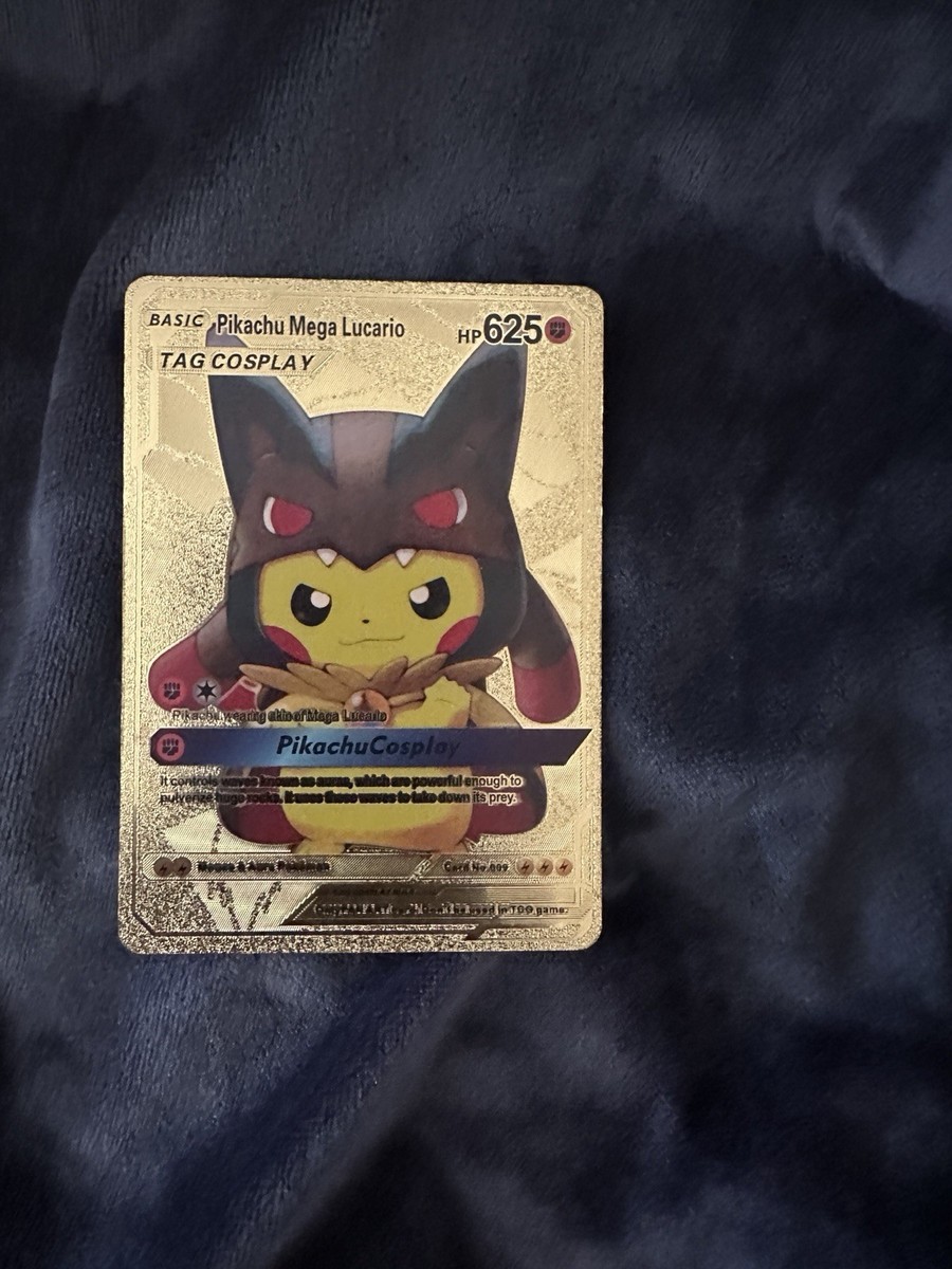 Pokemon Pikachu Mega Lucario Cosplay Card Near Mint Condition | eBay