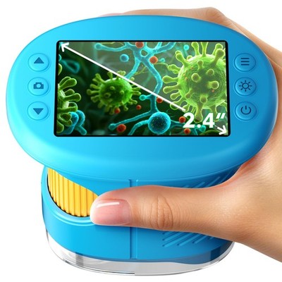 4K 1000X Digital Microscope for Kids with Long Distance Viewing & 2.4'' Screen...