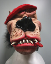 Máscara De Lobo / Hombre Lobo LOLAhome De Látex Marrón, Tamaño 70x37x35 Cm, Cubre Cabeza Y Cuello, Realista Y Terrorífica, Ideal Para Halloween Y Disfraces