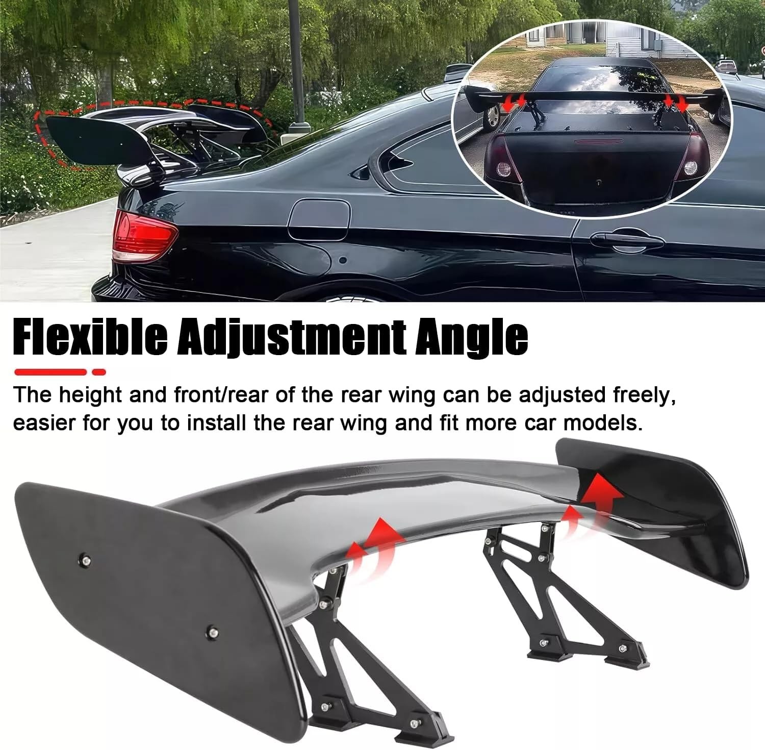 Rear Trunk Spoiler Lip Wing Matte Black Upper For Acura NSX Coupe Matte