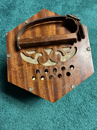 Vintage Italy Riccordi 20 Button ANGLO Concertina For Parts/Repair Restoration - Picture 2 of 9