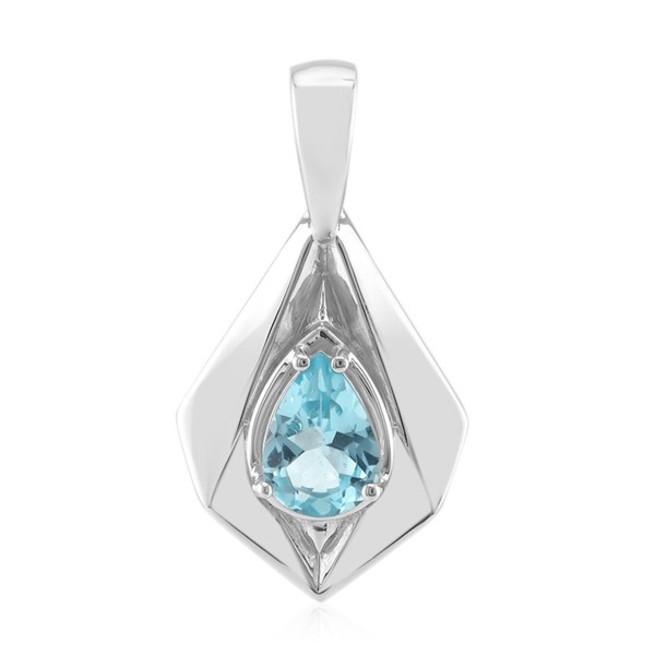 Cavill Blillauer Apatit AnhäNger 925Er Silber Tropfen 0,57Ct Damen Schmuck-image