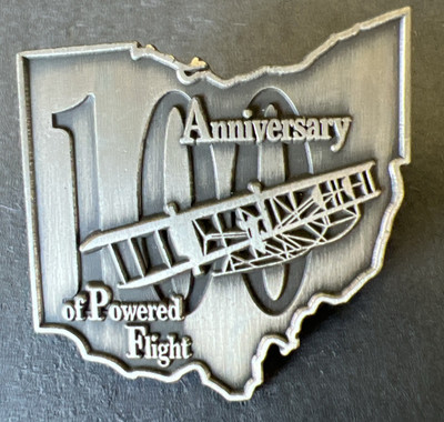 100th Anniversary Of Powered Flight Plane Hat Lapel Pin. I
