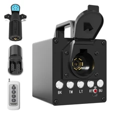 Portable Trailer Light Tester Box with 12V 10Ah Battery, Wireless Remote Cont...