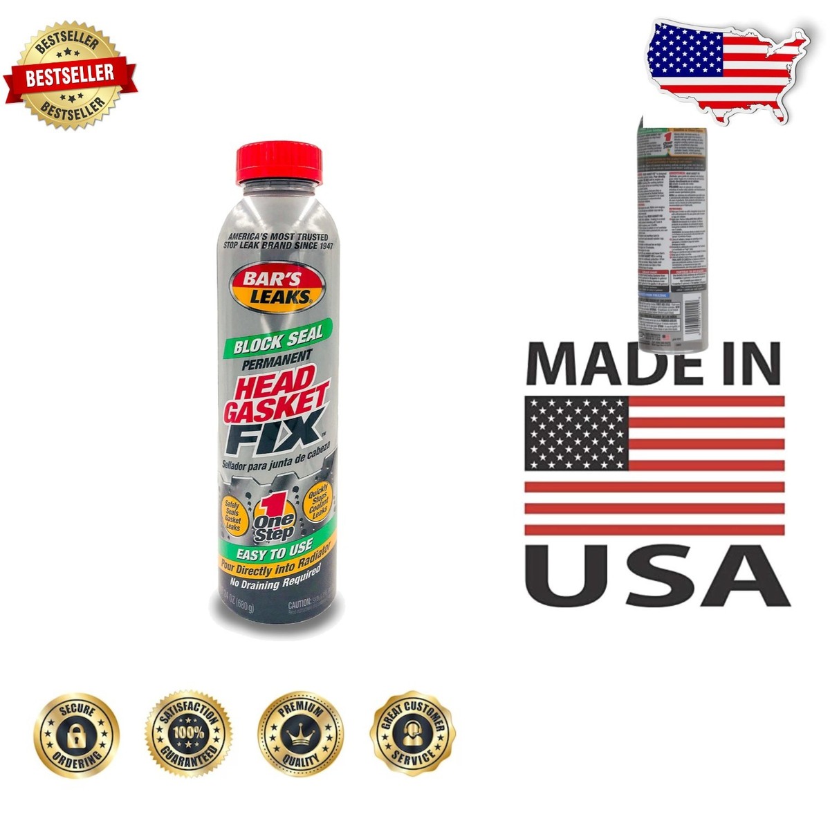Permanent Head Gasket Repair Brown Liquid Sealant Engine Block Fix